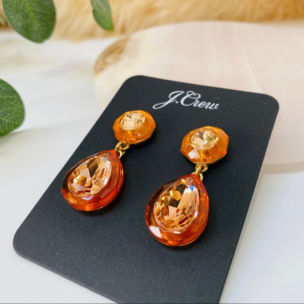 J. CREW Pear-shaped Stone Drop Earrings
